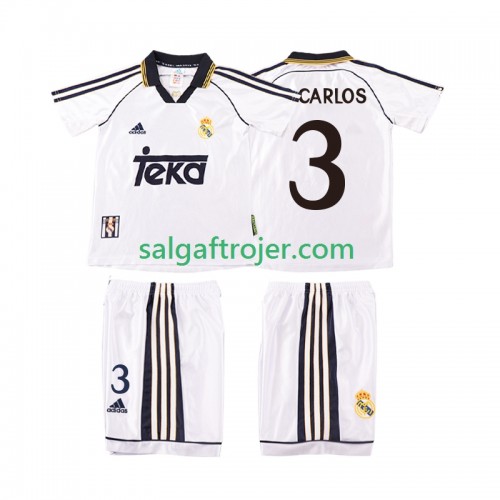 Real Madrid R CARLOS 3 2000 Fodboldtrøjer Børn Retro Hjemmebanesæt 1998 Kort ærmer Real Madrid R CARLOS 3 2000 Fodboldtrøjer Børn Retro Hjemmebanesæt 1998 Kort ærmer